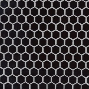 Retro Nero Glossy 1” Hexagon Mosaic Tile