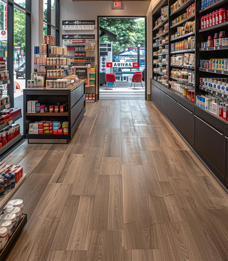 gas station floor tile