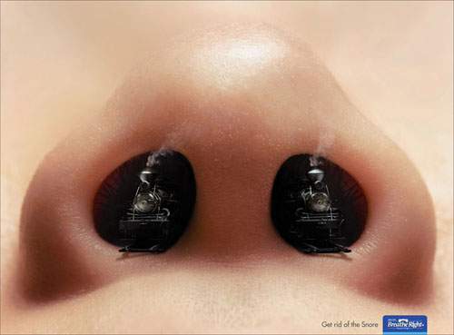 Breathe-Right-Get-rid-of-the-Snore 500 Creative And Cool Advertisement Ideas