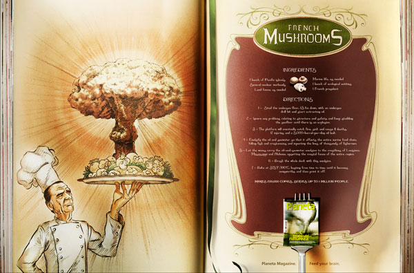 revista_planeta_recipes_french_mushrooms 500 Creative And Cool Advertisement Ideas