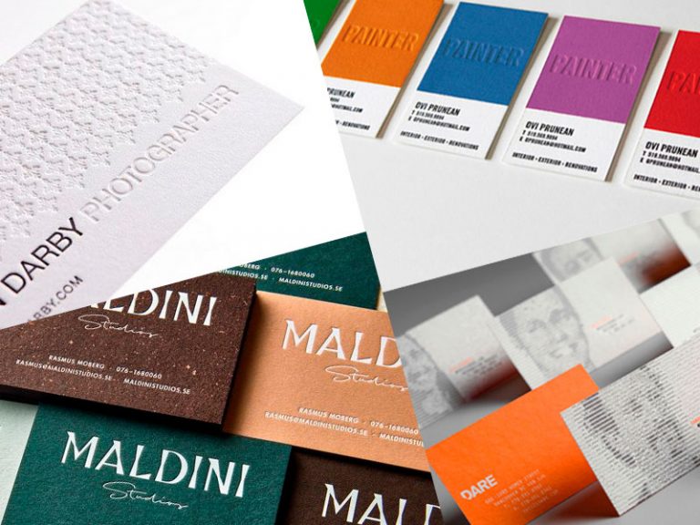 40 ejemplos inspiradores de tarjetas de presentación tipográficas