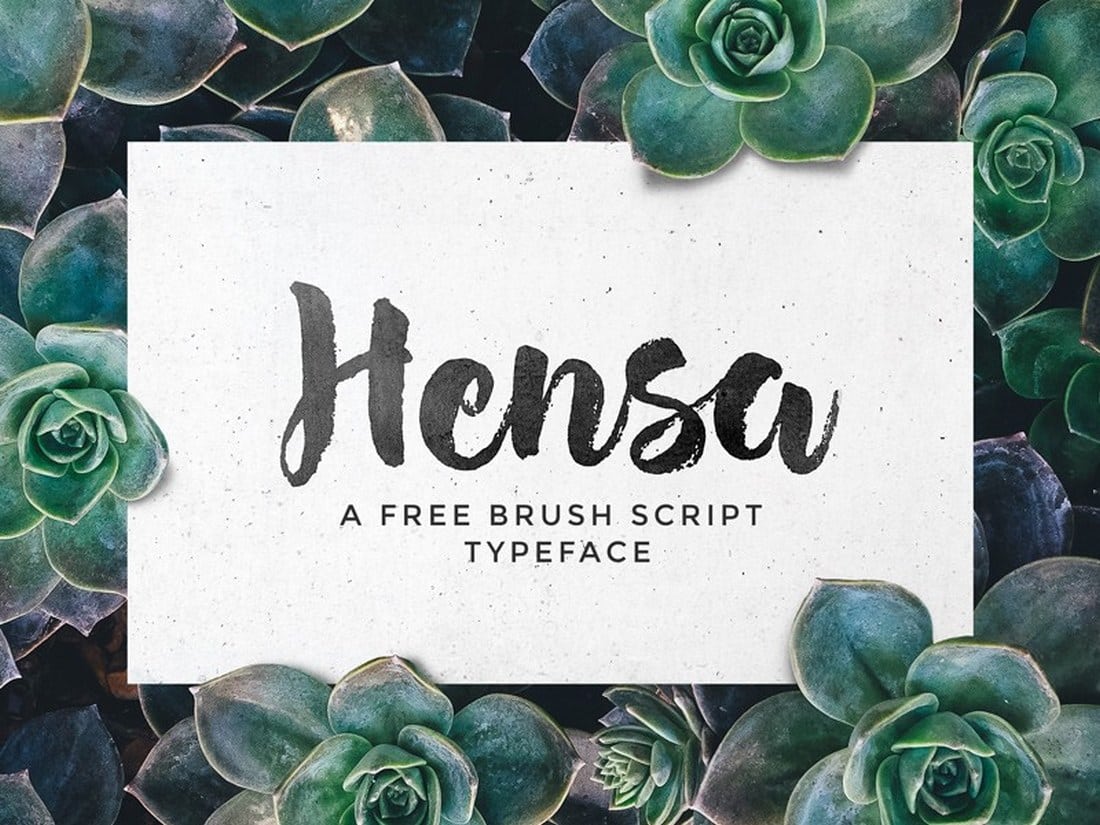 Hensa - Tipografía de script de pincel gratis