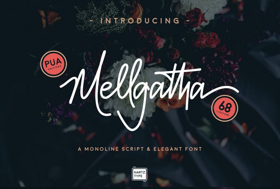 Mellgatha - Fuente Gratis Monoline Script